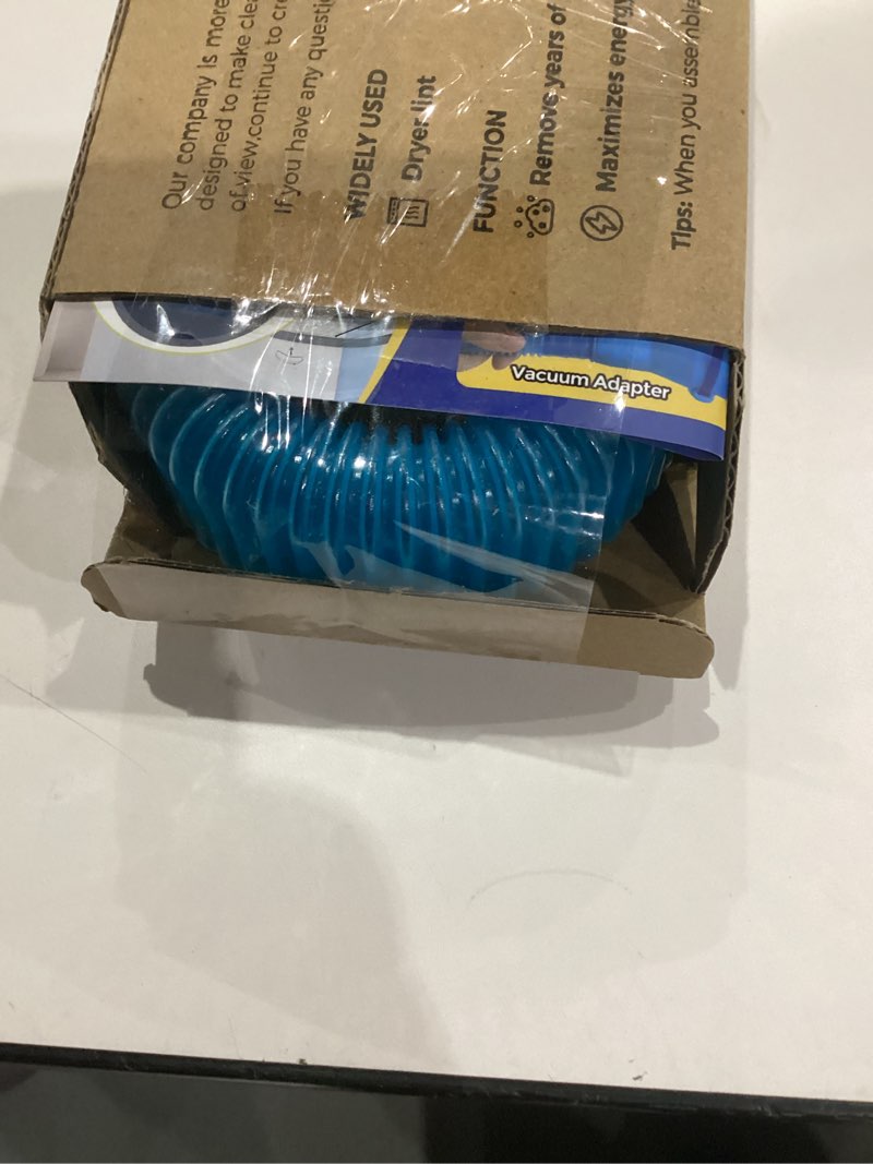 Condition photo showing As Is for Holikme Dryer Vent Cleaner Kit 2 Pieces - Upgraded Dryer Lint Screens Cleaner Brush Part,Compatible with Most Vacuum Cleaner,Vacuum Hose Attachment & Refrigerator Coil Brush,Quickly Lint Remove,Blue