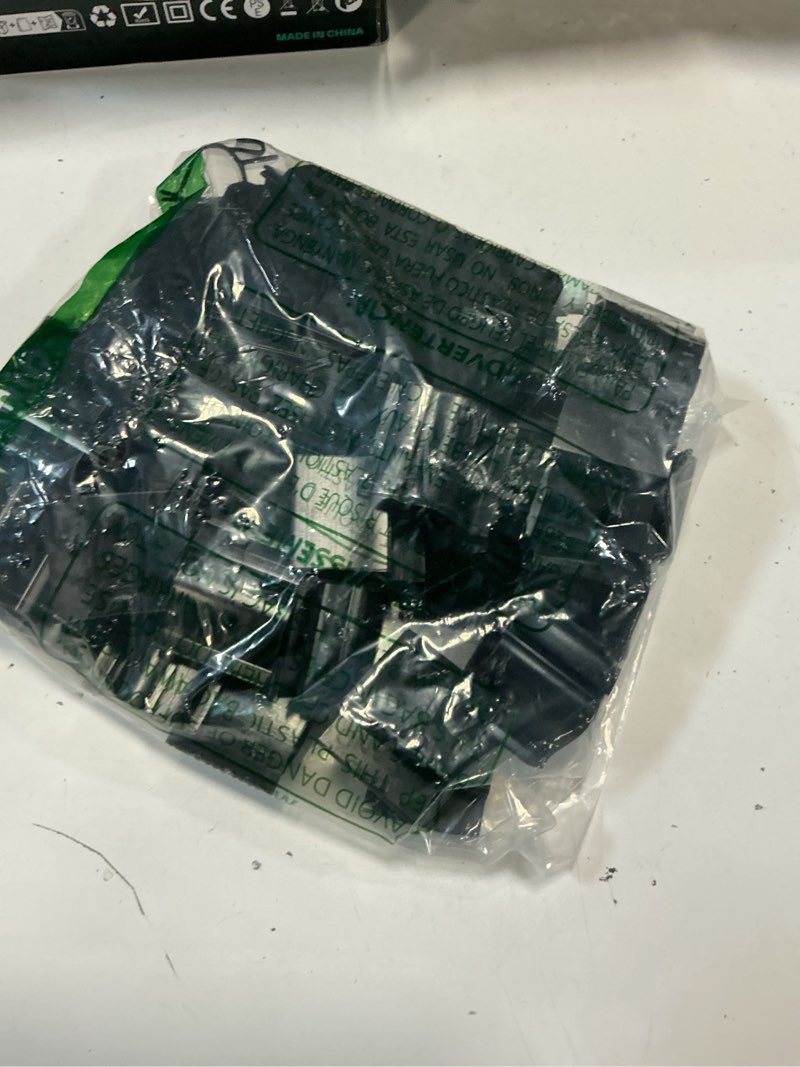 Condition photo showing As Is for 30 set mini plastic chalkboard sign with clip double head rotating display price tag bulk erasable merchandise sign clip holder for business retail food clothing vendor shelf basket display (black) black 30