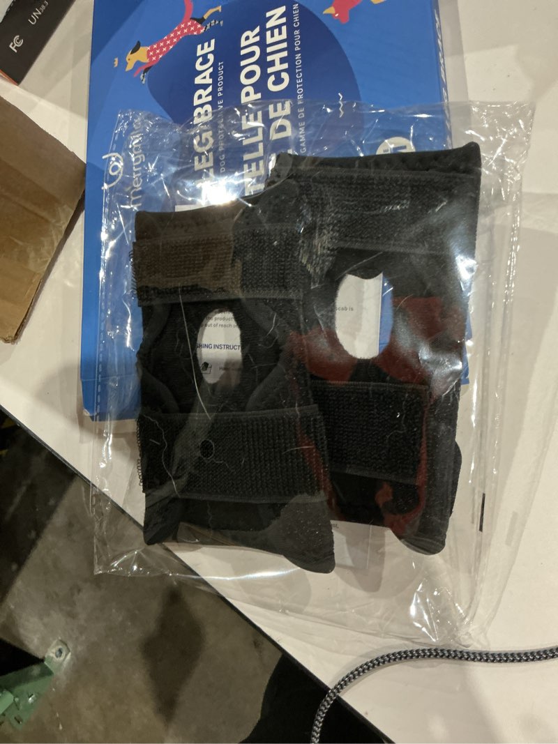 Condition photo showing Good Condition for Dog Leg Brace, 1 Pair Rear Hock & Ankle, Canine Hind Leg Joint Compression Wrap for Torn ACL & CCL, Injury and Sprain Protection, Wound Care and Loss of Stability, Size: M(2 Pack) M(2 Pack) black