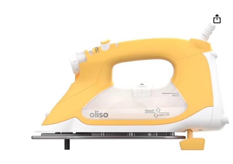 Oliso TG1600 Pro Plus 1800 Watt SmartIron with Auto Lift - for Clothes  Sewing  Quilting and Crafting Ironing | Diamond Ceramic-Flow Soleplate Steam Iron  Yellow