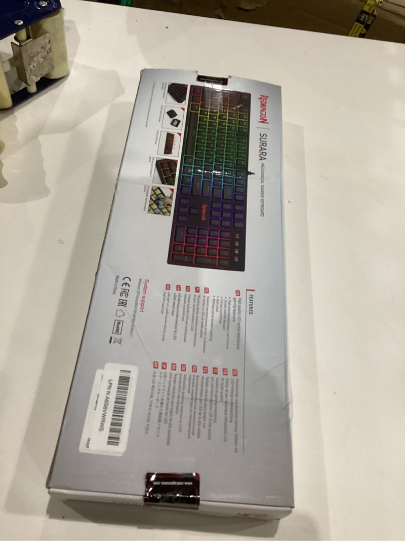 Condition photo showing As Is for Redragon K582 RGB Mechanical Gaming Keyboard, 100% 104 Keys Standard Layout Gaming Keyboard with Double-Shot ABS Keycaps, Dynamic 16.8M RGB Backlit & Linear Red Switch, Redefine Software Supported Black