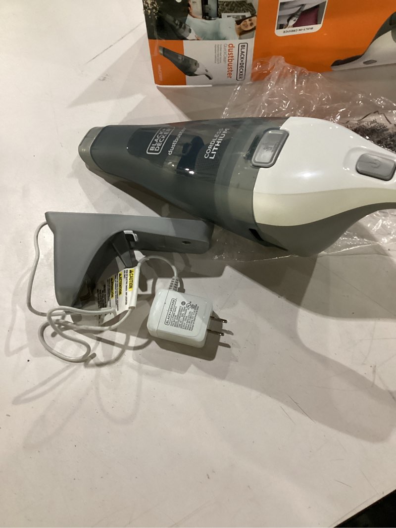 Condition photo showing Good Condition for black+decker dustbuster cordless handheld vacuum, portable car vacuum cordless rechargeable, wall mount, strong suction quickclean (hnvc215b10) white 8v