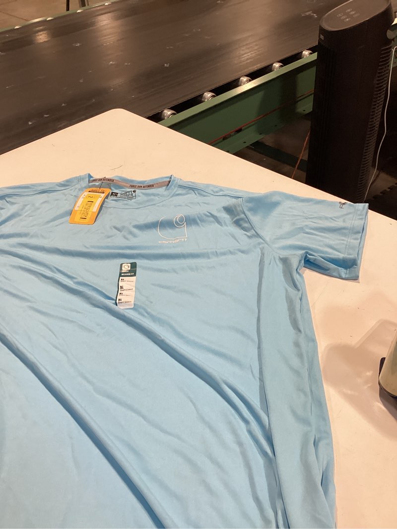 Condition photo showing Good Condition for  carhartt force sun defender men's blue light weight jersey short sleeve graphic t-shirt ( xl )