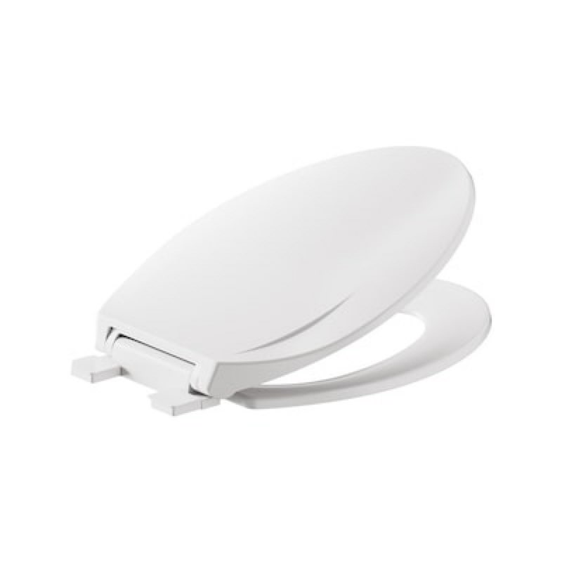 american standard mightytuff plastic white elongated soft close toilet seat