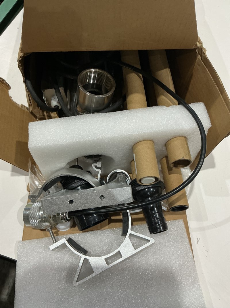Condition photo showing As Is for hqua pws-55 55w pond pool uv purifier clarifier, weatherproof ip67, stainless steel uv reactor, pond size up to 8000 gallons, max flow rate 2700 gph