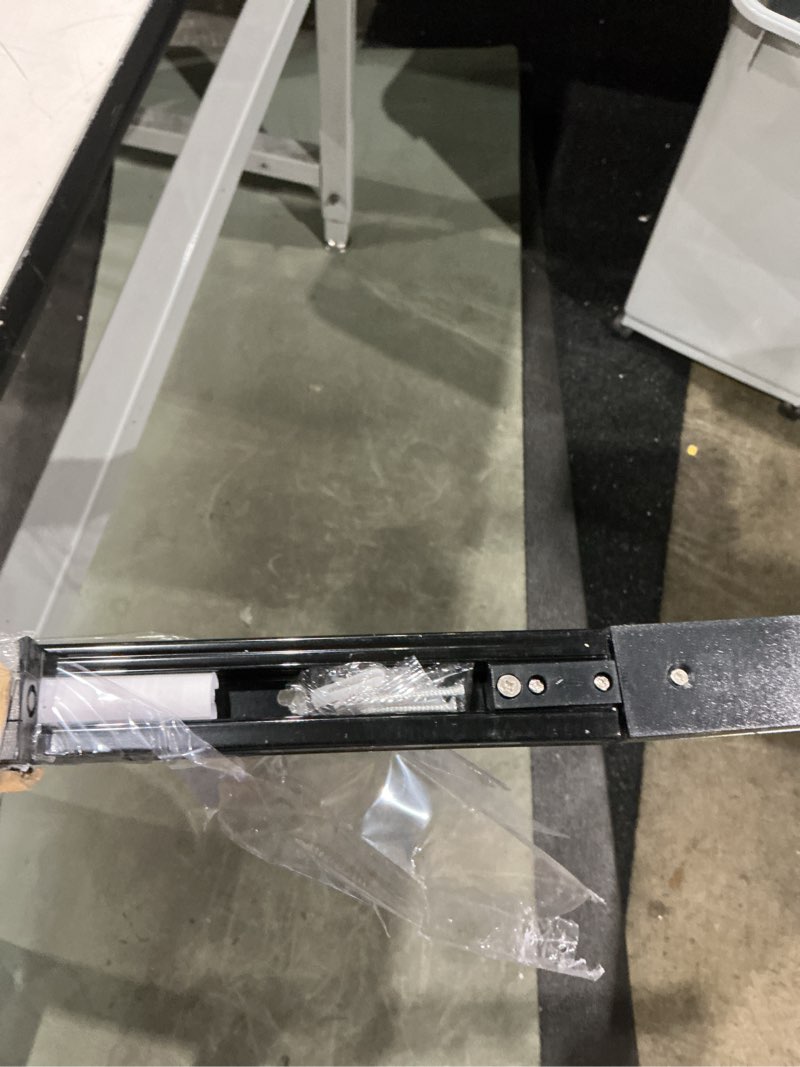 Condition photo showing As Is for vanoopee h track lghting rails 8ft h type track light rails black h track rail kit, end caps & live end feed connector included, compatible with single circuit 120v h style track system & track heads