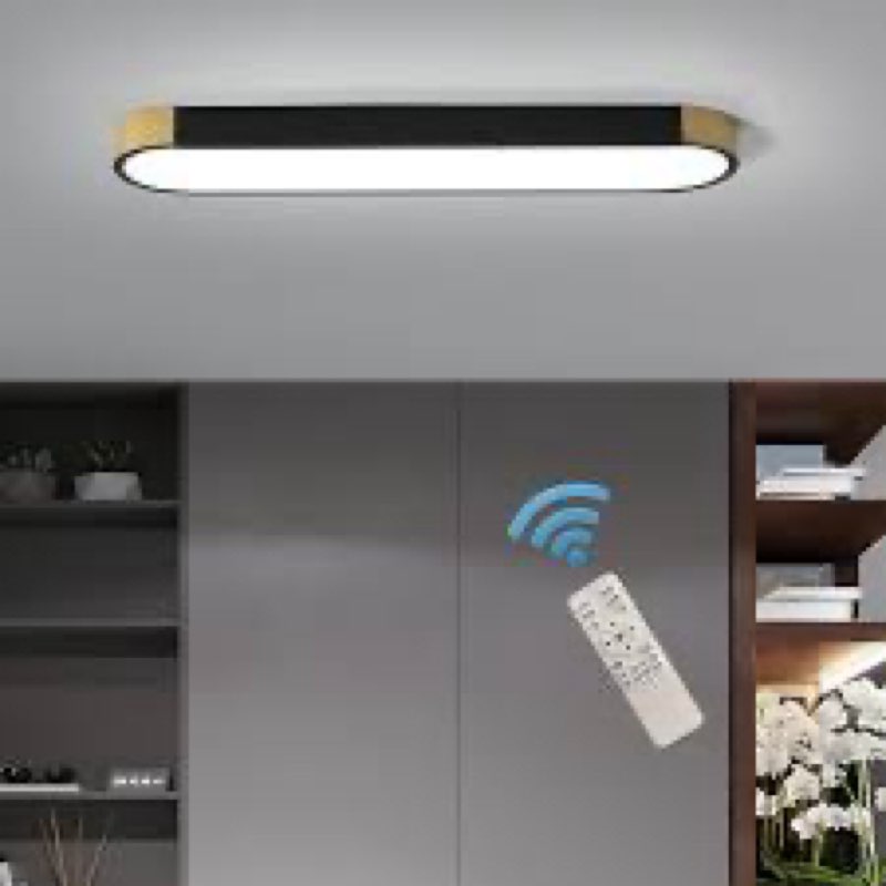 Tioolo Dimmable LED Ceiling Lights Flush Mount Ceiling Light 4FT LED Wraparound Light with Remote Li
