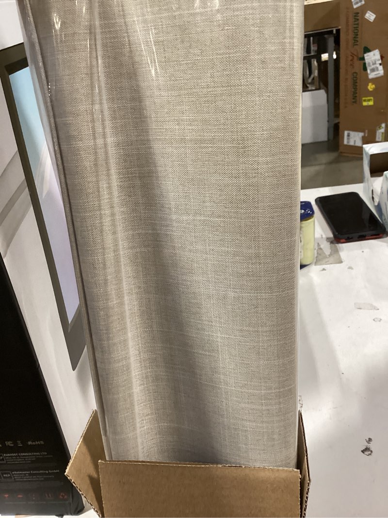 Condition photo showing Good Condition for chicology roman shades for windows, window treatments, roman shades, roman window shades, room darkening shades, window shades, 34" w x 48" h, belgian flax (privacy & light filtering) belgian flax (privacy & light filtering) 34"w x 48"h