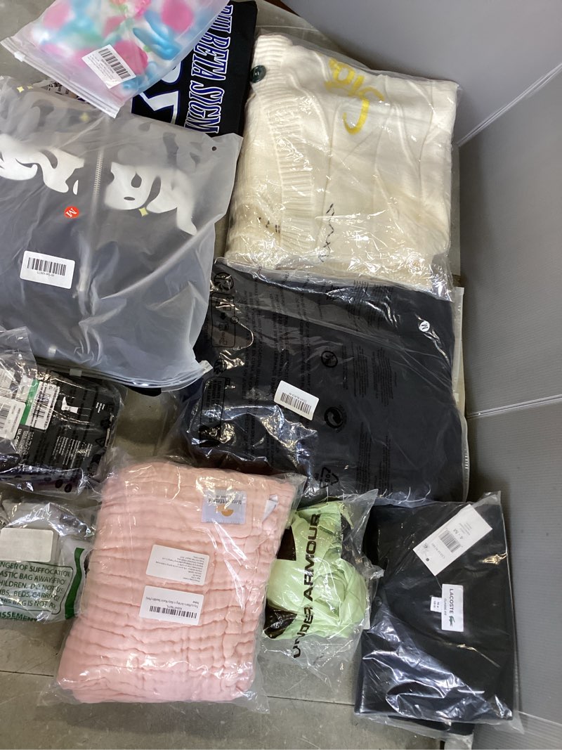 Assorted Clothing Items, Multiple Sizes and Designs, Total Of 10 