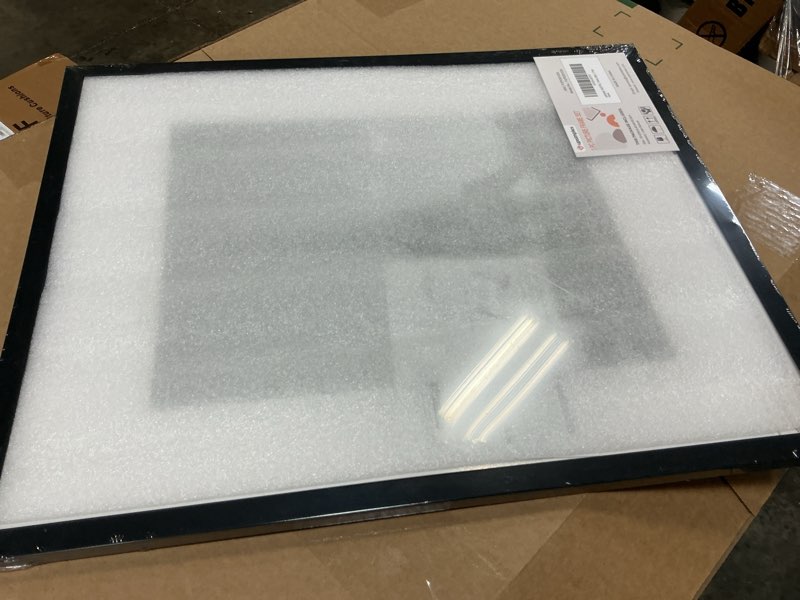 Condition photo showing Good Condition for upsimples 16x20 picture frame, display pictures 11x14 with mat or 16 x 20 without, wall hanging poster frame, black, 1 pack black 16x20