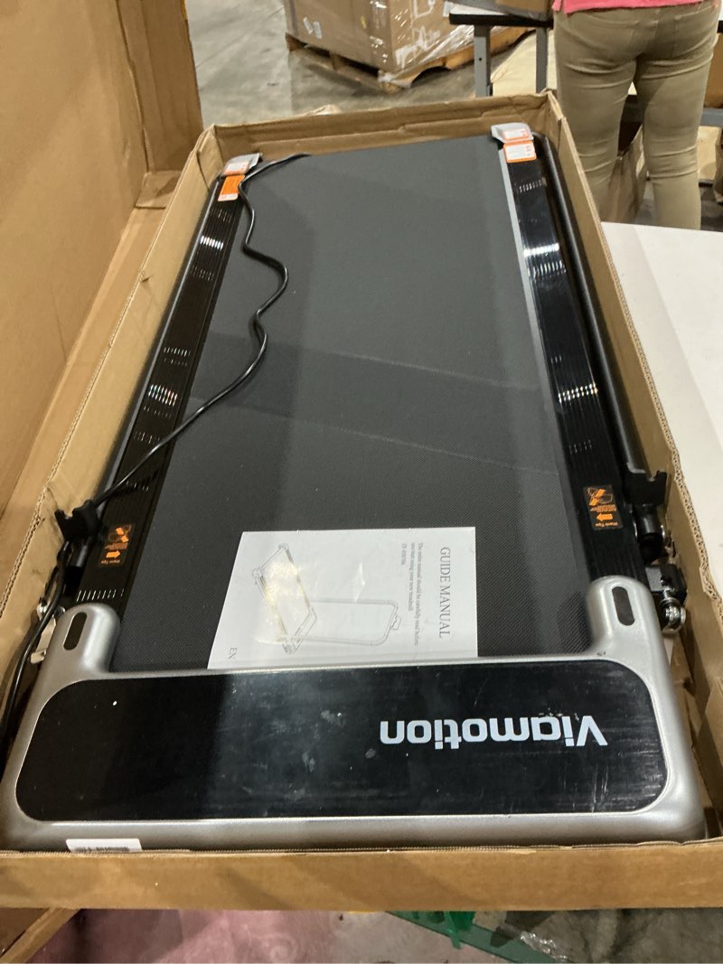 Condition photo showing Good Condition for walking pad treadmill with handle bar and adjustable incline, compact portable treadmills for home office, 2.5hp quiet anti-slip under desk treadmills, 0.6-3.8 mph remote speed control, 300 lbs