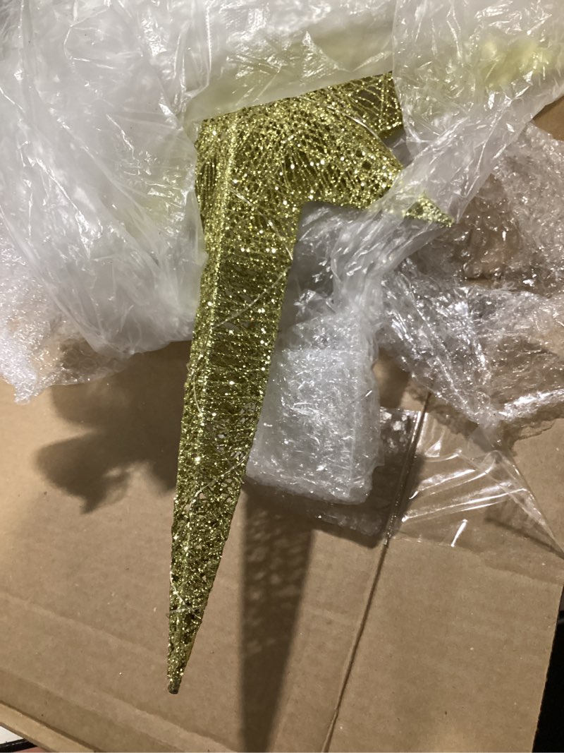 Condition photo showing Good Condition for Retisee 20 Inch Prelit Christmas Glitter Bethlehem Star Large LED Outdoor Christmas Lights Powered Hanging Outdoor Lighted Xmas Star for Yard Porch Festival Xmas Holiday Nativity Wedding Party
