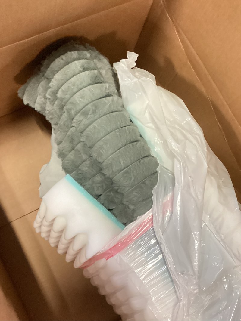 Condition photo showing Good Condition for Bedsure ComfyFleece™ Orthopedic Dog Beds Large Sized Dog, Waterproof Memory Foam Pet Couch Sofa with Sides, Non-Slip Bottom and Egg-Crate Foam Large Pet Bed with Washable Corduroy Cover, Grey 35.0"L x 25.0"W x 7"Th Grey