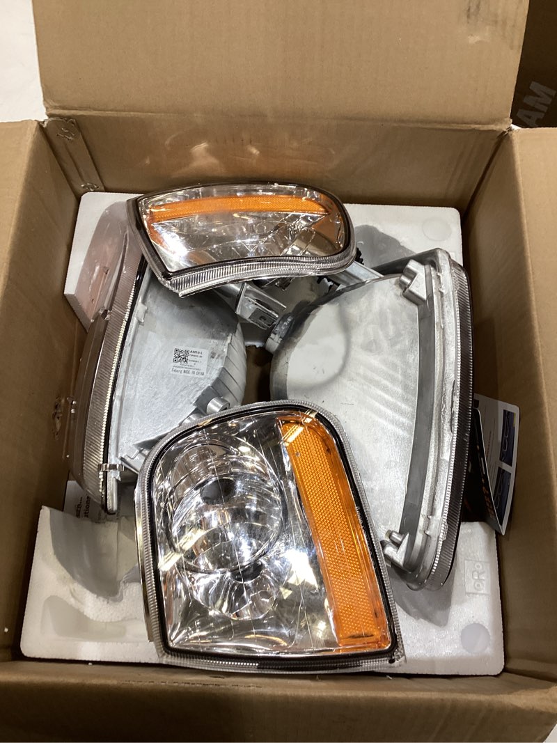 Condition photo showing Good Condition for 2 sets of headlight kit fits ford 97-03 f-150 f-150 heritage 97-99 f-250 right side