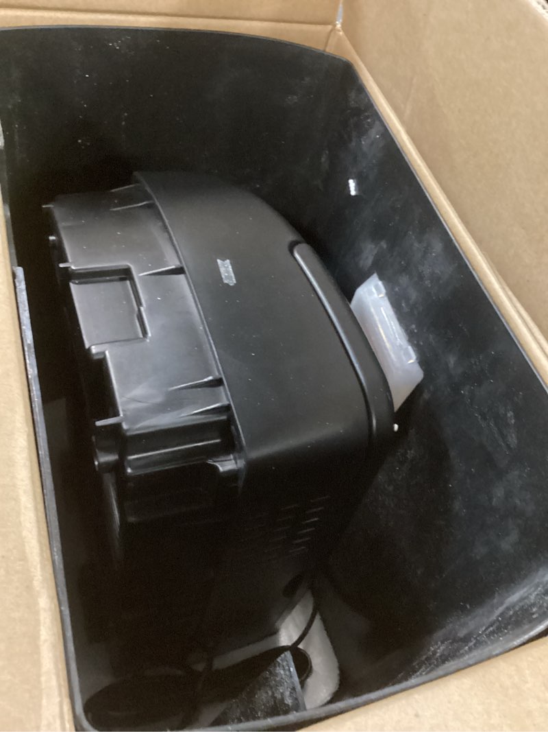 Condition photo showing As Is for bonsaii 10-sheet cross cut paper shredder, 5.5 gal home office heavy duty shredder for credit card, staple, clip with transparent window(c209-d) 1 0 sheet crosscut