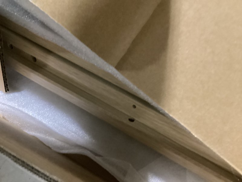 Condition photo showing As Is for amazon basics furniture-style cat litter box enclosure, oak