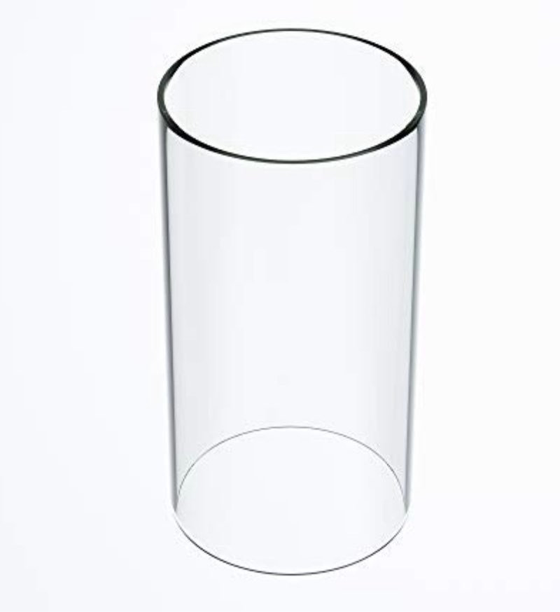 Large Size Hurricane Candle Holder - Glass Cylinder Open Both Ends, Open Ended Hurricane, Glass Lamp Shade Replacement (6" Wide x 8" Tall)