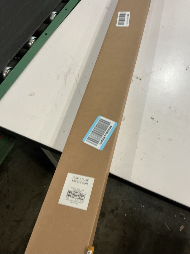 Condition photo showing New/Like New for LazBlinds Cordless Cellular Shades, No Tools No Drill Blackout Honeycomb Shades Pleated Blinds for Windows, 38'' W x 48'' H, Silver White Blackout-silver White 38'' W x 48'' H