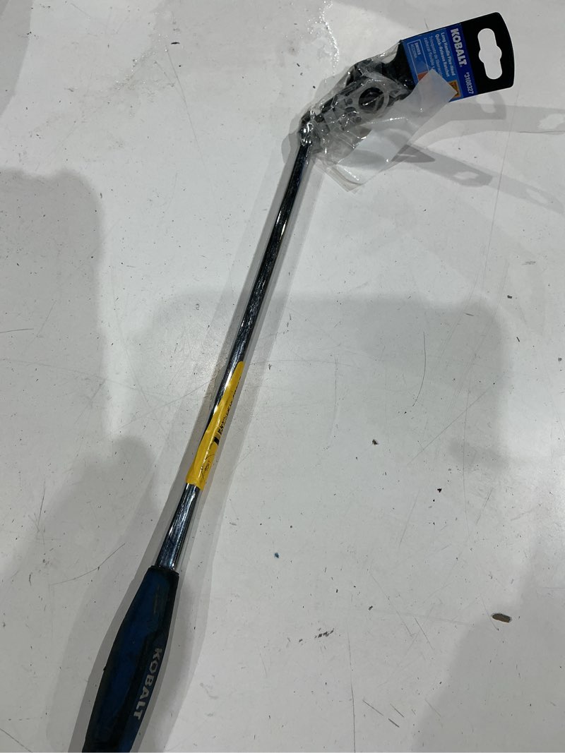 Condition photo showing As Is for kobalt 72-tooth 3/8-in drive comfort grip handle flexible head ratchet