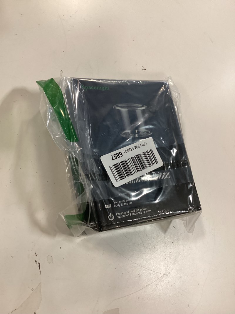 Condition photo showing New/Like New for Spacenight Electric Herb Grinder COMPACT for Flower Buds, USB-Rechargeable, 2pcs 1.7oz Glass Herb Chamber - Ideal for Everyday Carry