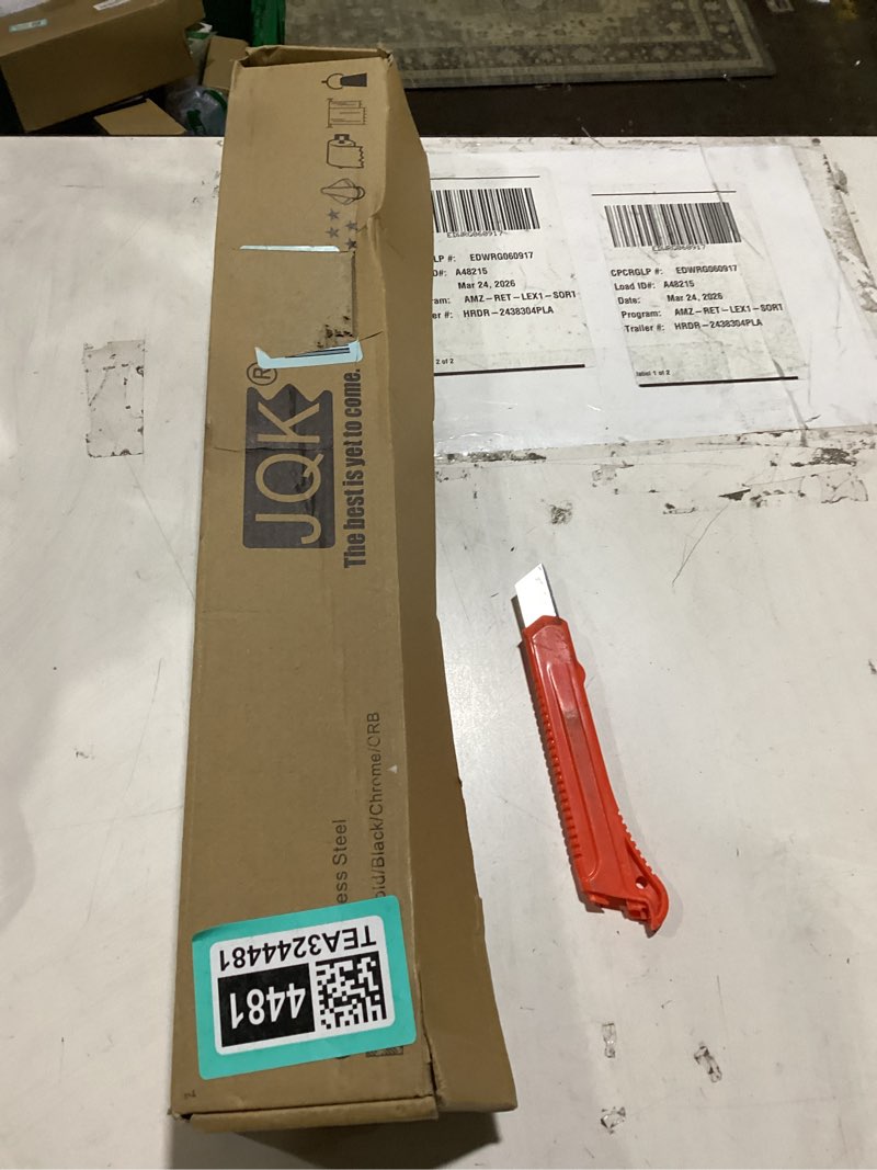 Condition photo showing Good Condition for jqk bath towel bar brushed gold, 18 inch 304 stainless steel thicken 0.8mm towel rack bathroom, towel holder wall mount, total length 20.47 inch tb110l18-bg gold 20.5 inch