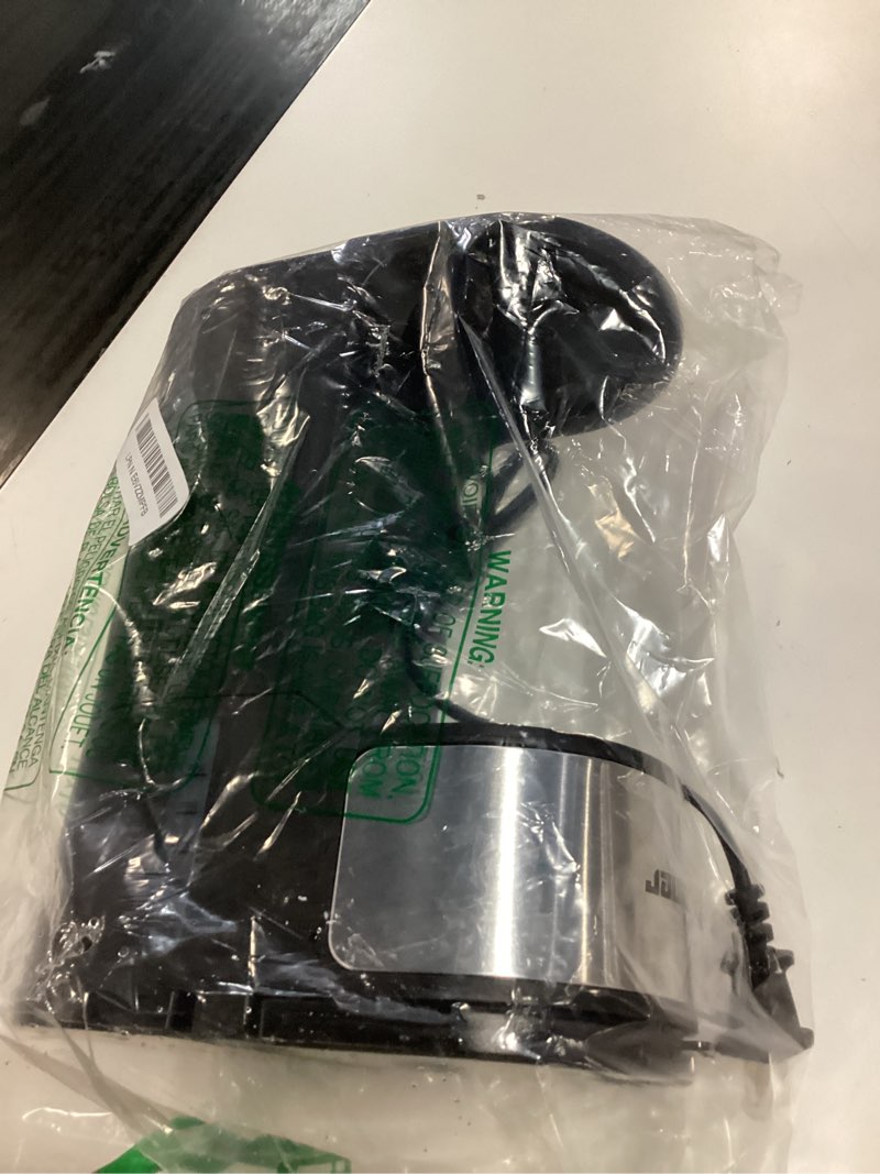 Condition photo showing As Is for ranbomer k cup coffee maker, single serve coffee machine or ground coffee machine 2 in 1, 6 to 14 oz brew sizes, mini one cup coffee maker with self cleaning function. black