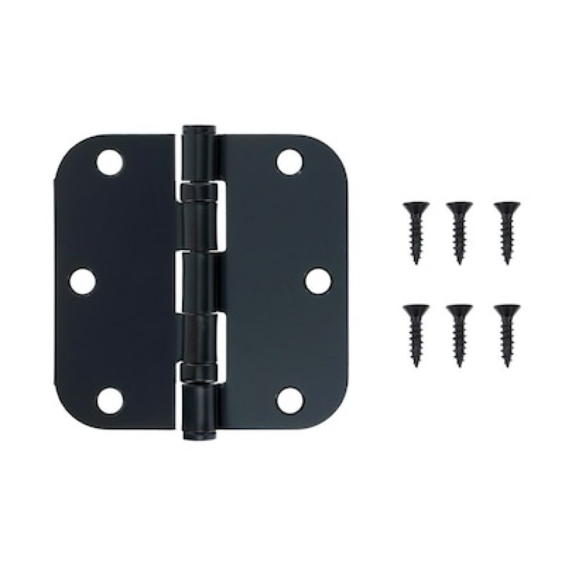 Hillman Ball Bearing 3-1/2-in H x 5/8-in Radius Matte Black Mortise Interior Door Hinge 3 -Pack