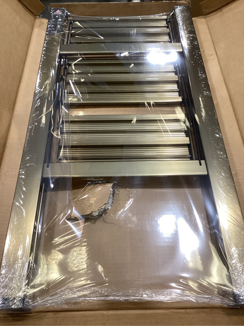Condition photo showing Good Condition for woa woa 3 step ladder, foldable step stool, aluminum lightweight ladder for home kitchen closet, anti-slip pedals, ease of folding, portable, 300lbs capacity - gold brown gold 3 step