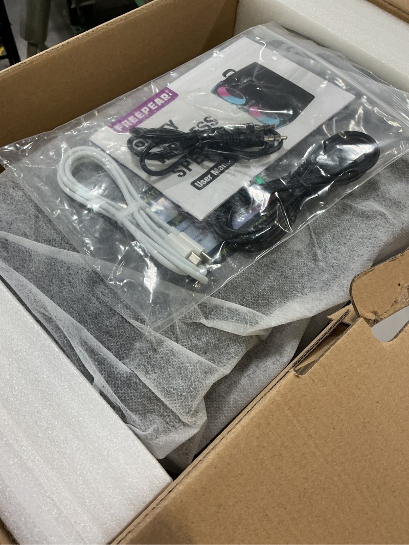 Condition photo showing New/Like New for party bluetooth speaker - 240w peak loud speaker, dazzling light show, deep bass, ipx4 waterproof, 15h battery, tws pairing, bt 5.3 wireless, portable for home/outdoor/beach/pool party