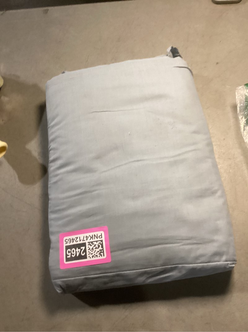 Condition photo showing As Is for lane linen 100% organic cotton sheets queen size bed set, machine wash eco friendly sustainably produced cotton queen sheet set, soft & comfy long stabple naturally cooling sheets– mineral queen 04: mineral