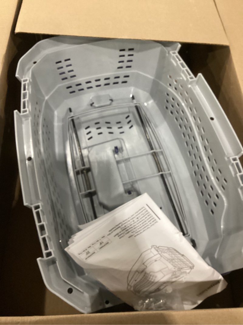 Condition photo showing Good Condition for amazon basics 2-door top-load hard-sided cat pet travel carrier, 19.0" l x 12.6" w x 10.0" h, gray & blue gray & blue 19.0"l x 12.6"w x 10.0"h