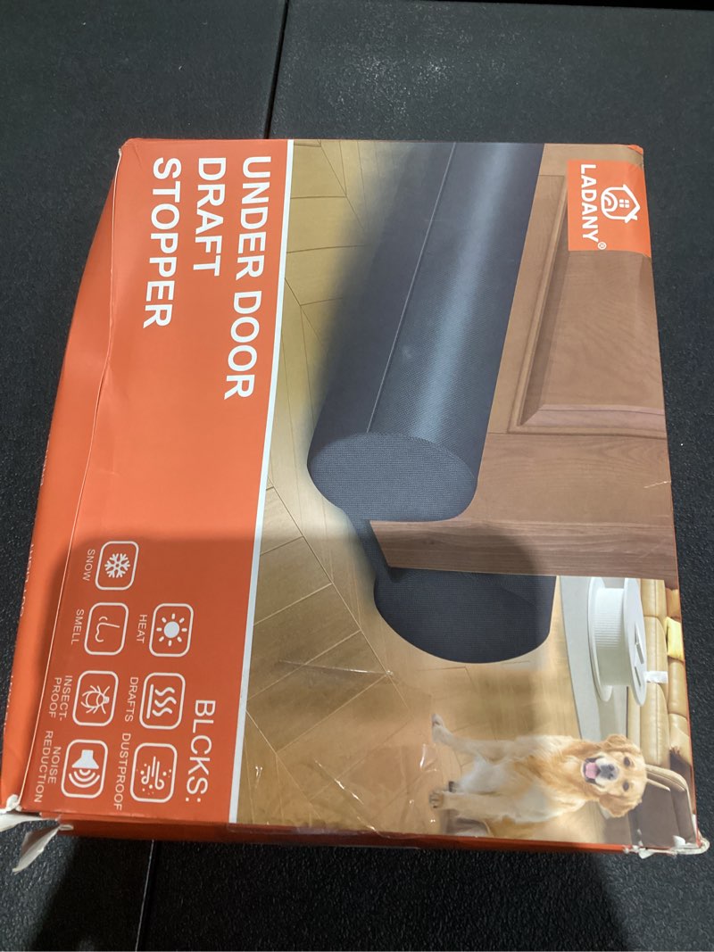 Condition photo showing New/Like New for (2 Pack) Under Door Draft Stopper, Under Door Blocker Size of Adjustable Size from 30" to 36", Easy Install,Gap Filler, Reduces Air Draft, Noise & Sound, Door Seal for Improved Insulation