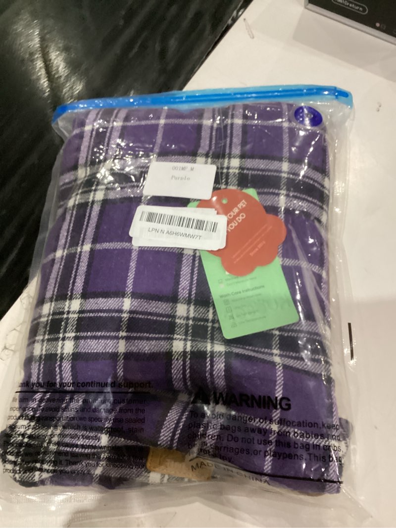 Condition photo showing As Is for Kuoser Waterproof Dog Coat, Reversible Dog Jacket for Medium Dogs, Adjustable Durable Doggie Winter Coat Warm Puppy Cold Weather Apparel from Small to Large Breed, Purple M Purple Medium (Pack of 1)