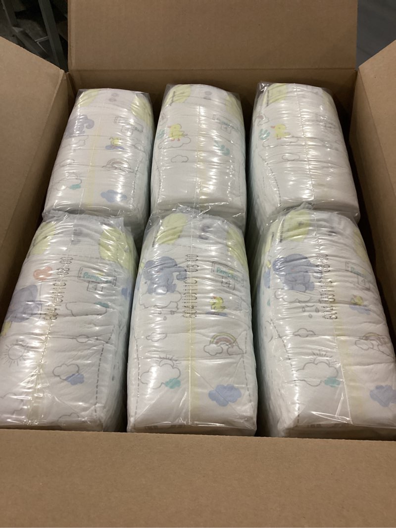 Condition photo showing New/Like New for Pampers Swaddlers Diapers, Size 4 (15-34 lbs), 150 Count, Absorbent, Keeps Baby Dry and Comfortable, Skin Safe Disposable Baby Diaper (Packaging May Vary) Size 4 150