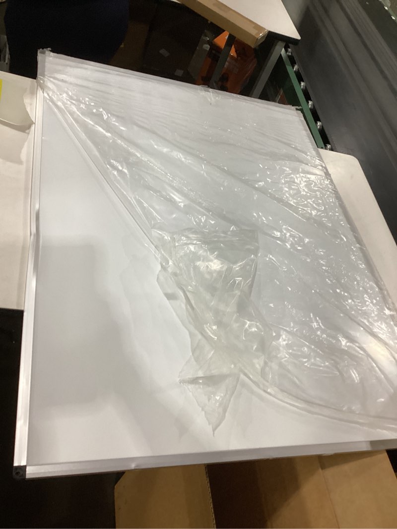 Condition photo showing As Is for viz-pro magnetic whiteboard/dry erase board, 48 x 36 inches, silver aluminium frame