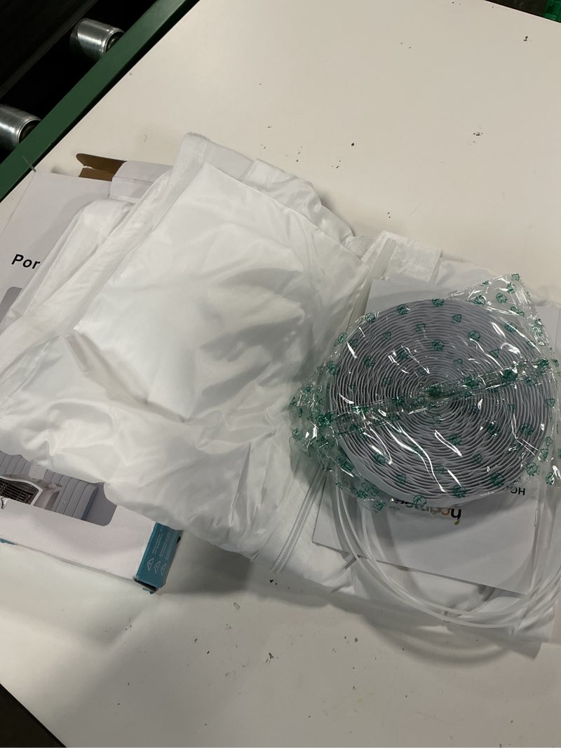 Condition photo showing New/Like New for hoomee 157”(400cm) universal window seal for mobile air conditioner and tumble dryer – window kit works with portable ac, easy to install - air exchange guards with zip and adhesive fastener 157 inch