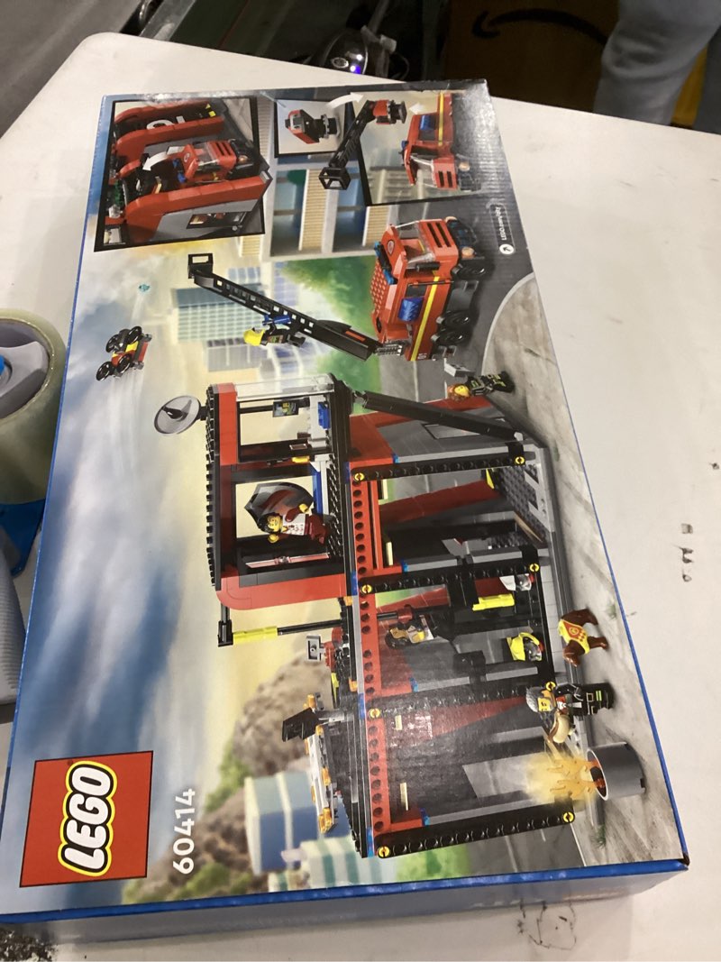 Condition photo showing New/Like New for LEGO City Fire Station with Fire Truck Toy - Kids Toy Building Sets with 2 Fire Truck Attachments - Gifts for Boys & Girls Ages 6+ - Pretend Play Set with 5 Minifigures - 60414