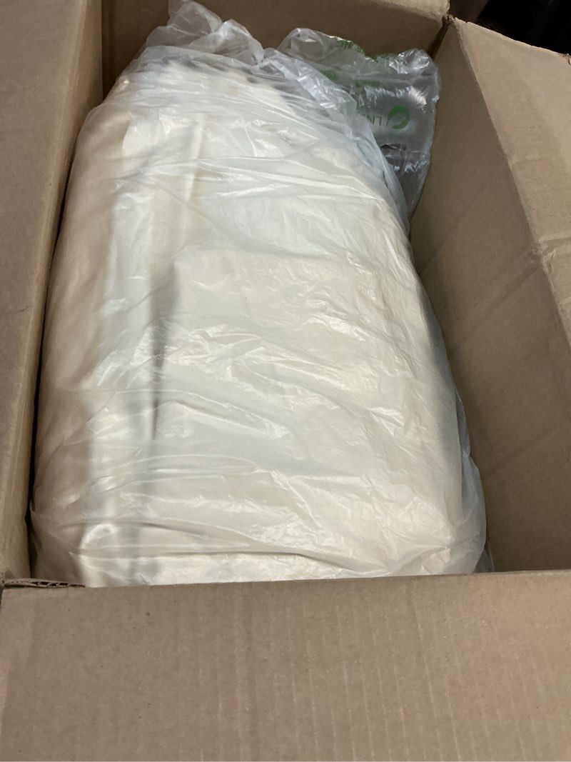 Condition photo showing As Is for lofe buckwheat pillow with organic cotton pillowcase - 20''x26'' organic buckwheat pillow with baffle box for support, adjustable tartary buckwheat hull pillows, organic buckwheat neck pillows off white 20*26 in