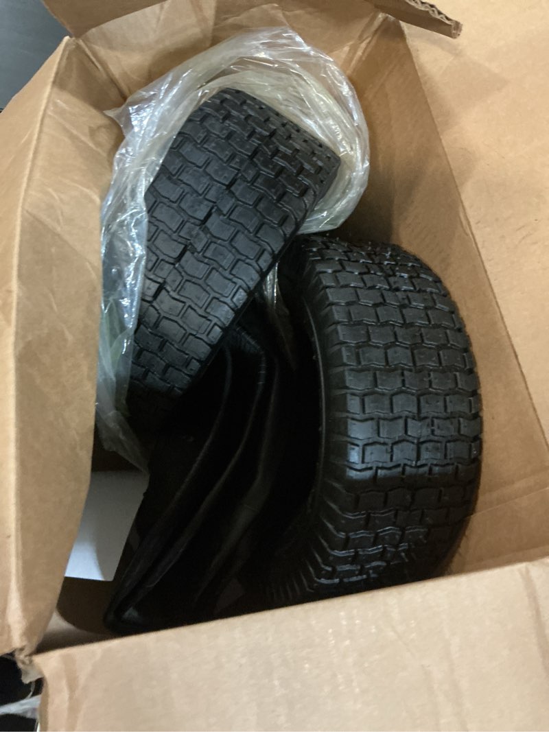 Condition photo showing Good Condition for ar-pro exact replacement 12x5.00-6" tires and inner tubes for razor dirt quad versions 19+, go-karts, lawn mowers, wheelbarrow, and more - quality inner tubes with bent valve stems (set of 2) 12x5.00-6, tr-87