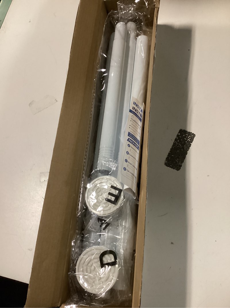 Condition photo showing Good Condition for Tension Curtain Rod 30 To 63 Inch White Tension Rods Adjustable Spring Loaded Curtain Rods 7/8" Curtains Rods No Drilling Tension Rods For Windows Bedroom Closet Doorway Door White-1PCS 30-63IN