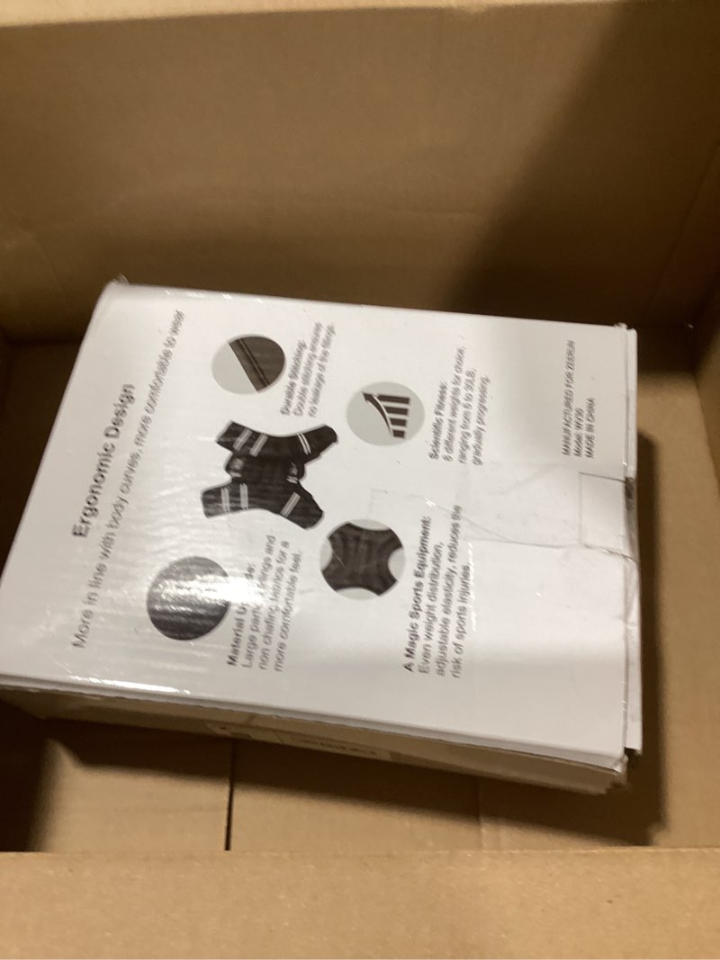 Condition photo showing New/Like New for Weighted Vest for Women & Men with Reflective Stripe and Adjustable Buckle, Comfortable & Durable Rucking Vest for Walking, Running & Strength Training 30 lb Black