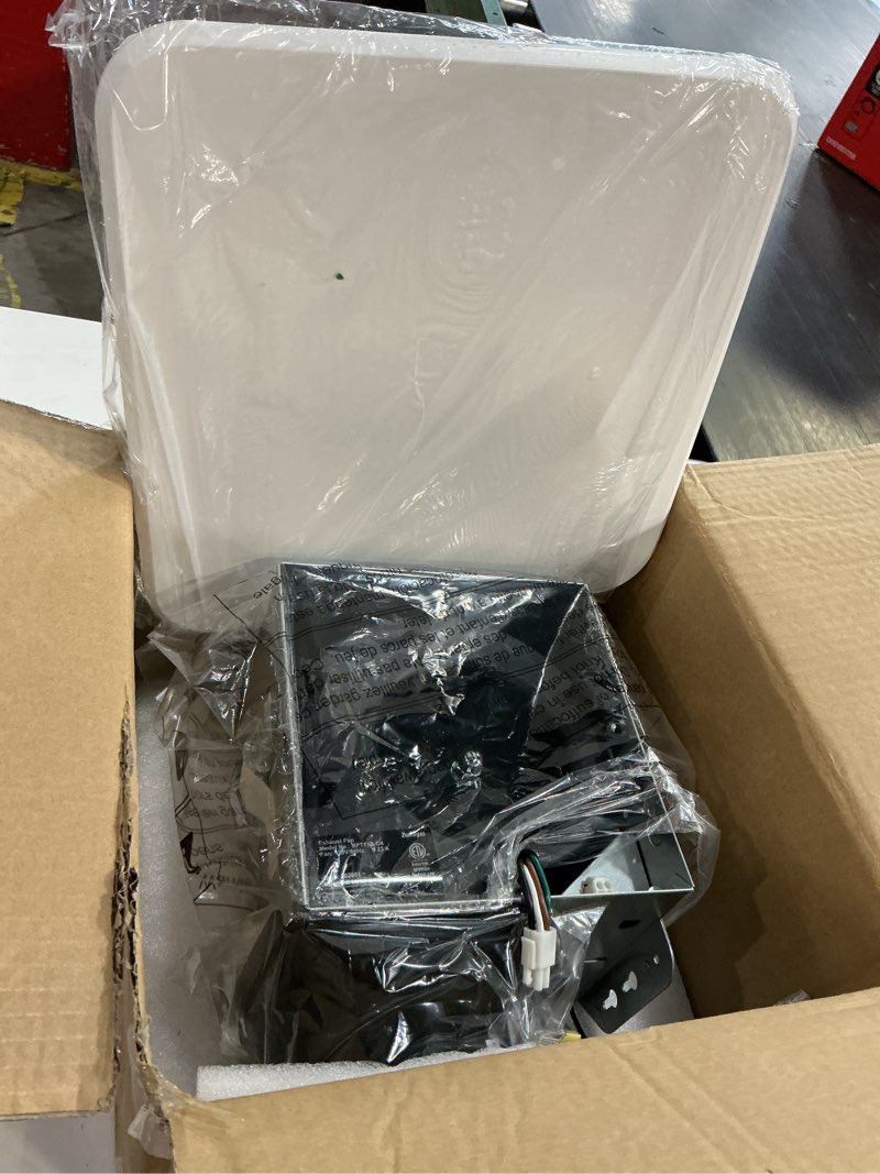 Condition photo showing New/Like New for bathroom exhaust fan, 110 cfm 1.0 sone quiet bathroom fan, ceiling mount ventilation fan for home/office/hotel, 26w energy-saving, square, white style a-110 cfm white