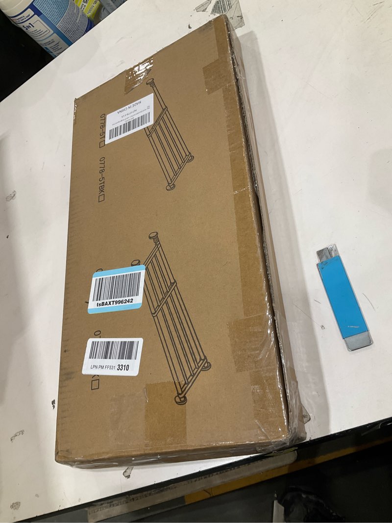 Condition photo showing As Is for Hershii Expandable Shelf Rod Closet System 5-Bar Telescopic Heavy Duty Clothes Hanger Adjustable DIY Storage Organizer Shoe Rack 19.68 - 31.49 inches Ivory