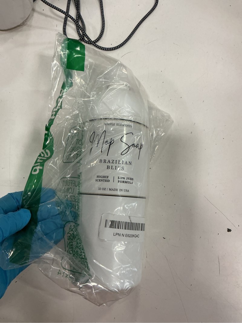 Condition photo showing New/Like New for mop soap highly scented fragrance, long lasting luxury floor cleaner for hardwood, tile, laminate & stone, low suds no residue formula, all mop types, made in usa, 32oz brazilian bliss fragrance
