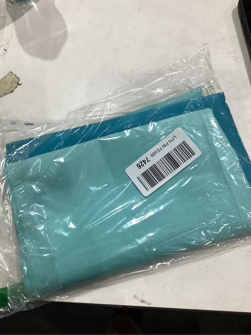 Condition photo showing Good Condition for GoodGram Basic Multi Colored Fabric Ombre Shower Curtains - Assorted Colors (White/Turquoise)