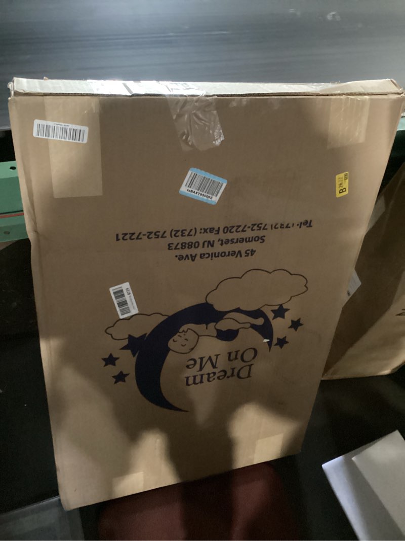 Condition photo showing New/Like New for dream on me sunset 3” extra firm mini/portable crib mattress, fiber core, greenguard gold & jpma certified, fits mini & portable cribs, waterproof vinyl cover, 10-year limited warranty white