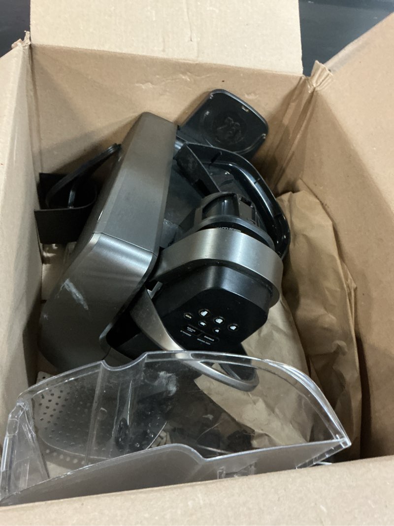 Condition photo showing As Is for keurig k-elite single serve k-cup pod coffee maker, with strength and temperature control, iced coffee capability, 8 to 12oz brew size, programmable, brushed slate