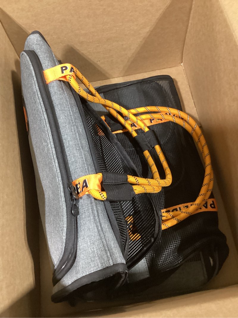 Condition photo showing New/Like New for pawzidea expandable pet carrier airline approved, 18"×11"×11" small dog carriers, collapsible top-load cat carrier for 2 cats under seat, soft-sided puppy & animal travel bag, id card, up to 15lbs mid-hemp gray 18.0"l x 11.0"w x 11.0"h