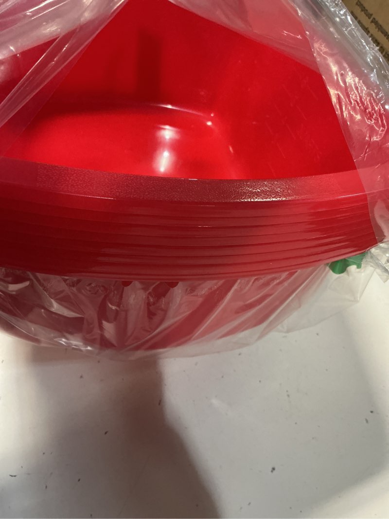 Condition photo showing Good Condition for honeydak 8 pack wash basins plastic wash tub red 7 quart graduated buckets rectangular plastic hospital bedside soaking tub washing basin for cleaning foot bath washing dishes face cleansing red 8