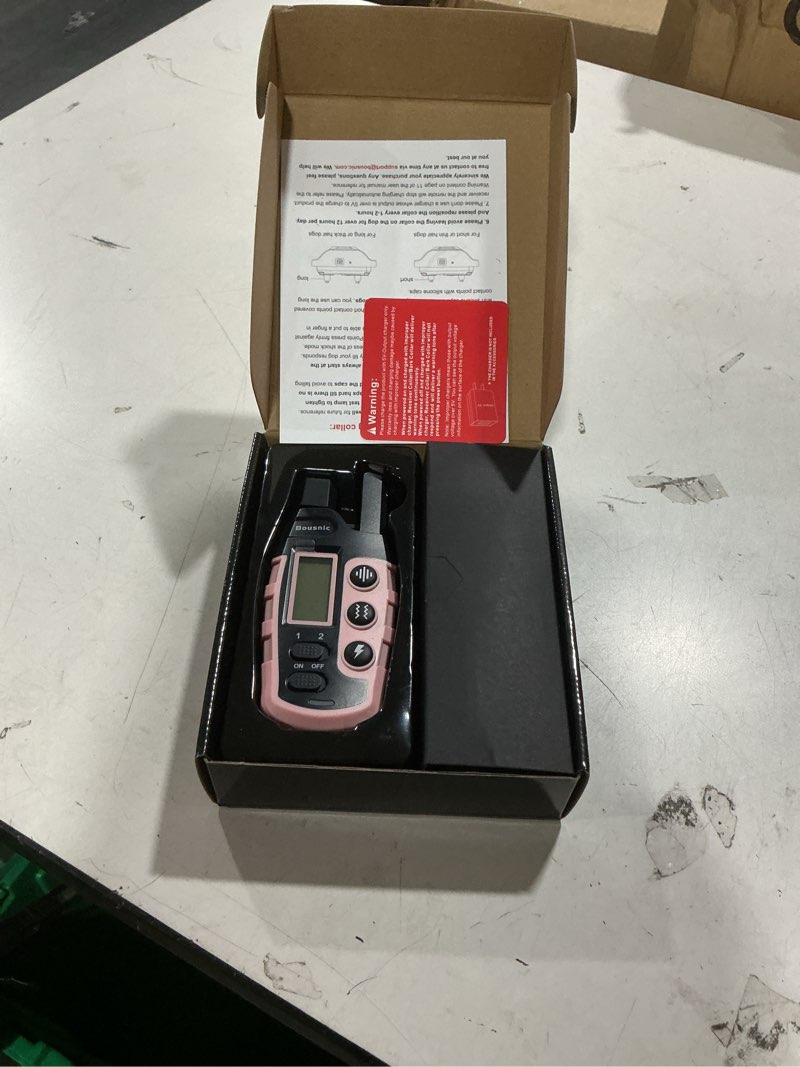 Condition photo showing Good Condition for bousnic dog shock collar - 3300ft dog training collar with remote for 5-120lbs small medium large dogs rechargeable waterproof e collar with beep (1-8), vibration(1-16), safe shock(1-99) (lightpink)